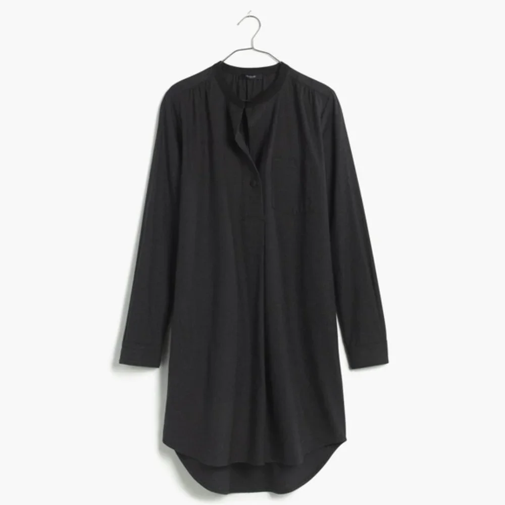 Madewell Latitude Shirtdress in Charcoal Gray Size M EUC - Picture 5 of 14